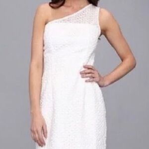 Lilly Pulitzer Size 2 White One Shoulder Dress